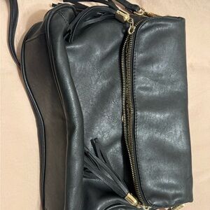 Elegant Black Leather Women's Bag